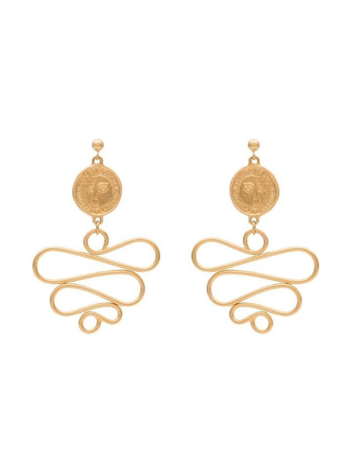 Holly Ryan Gold-plated Picasso Medusa Earrings