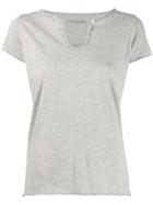 Zadig & Voltaire Henley Button T-shirt - Grey