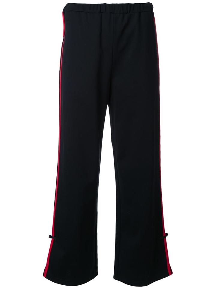 Growing Pains Side Stripe Track Pants, Women's, Size: Small, Black, Cotton