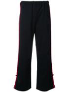 Growing Pains Side Stripe Track Pants, Women's, Size: Small, Black, Cotton