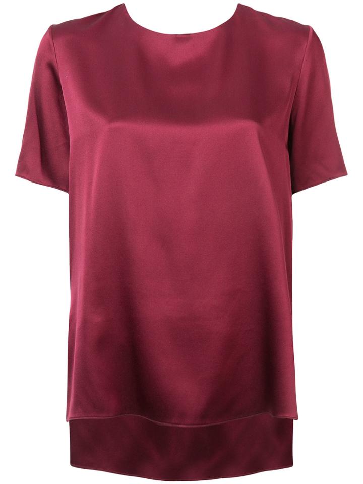 Adam Lippes Classic Shift Blouse - Red