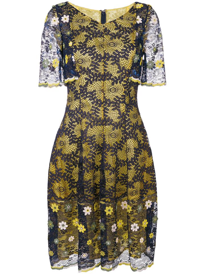 Talbot Runhof Lace Dress - Multicolour