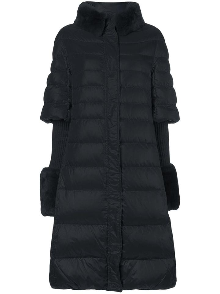Twin-set Midi Puffer Jacket - Black