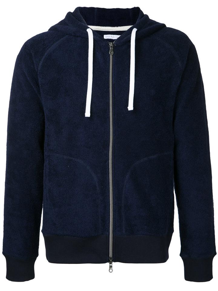 Zipped Hoodie - Men - Cotton - M, Blue, Cotton, Estnation