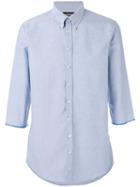 Dsquared2 Cropped Sleeve Shirt, Men's, Size: 48, Blue, Cotton