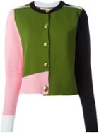 Marni Colour Block Cropped Jacket, Women's, Size: 42, Black, Polyamide/cotton