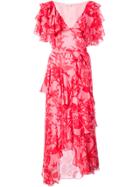 Borgo De Nor Floral Ruffled Dress - Pink & Purple