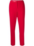 Liu Jo Contrast Waistband Slim Trousers - Red