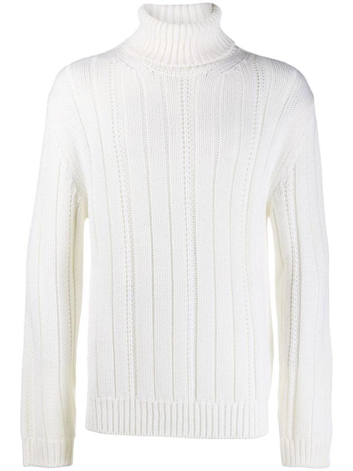 Dondup Knitted Roll Neck Jumper - White