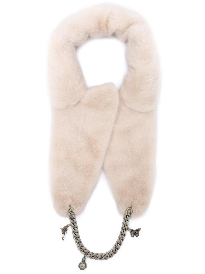 Alexander Mcqueen Mink Fur Stole - Pink & Purple