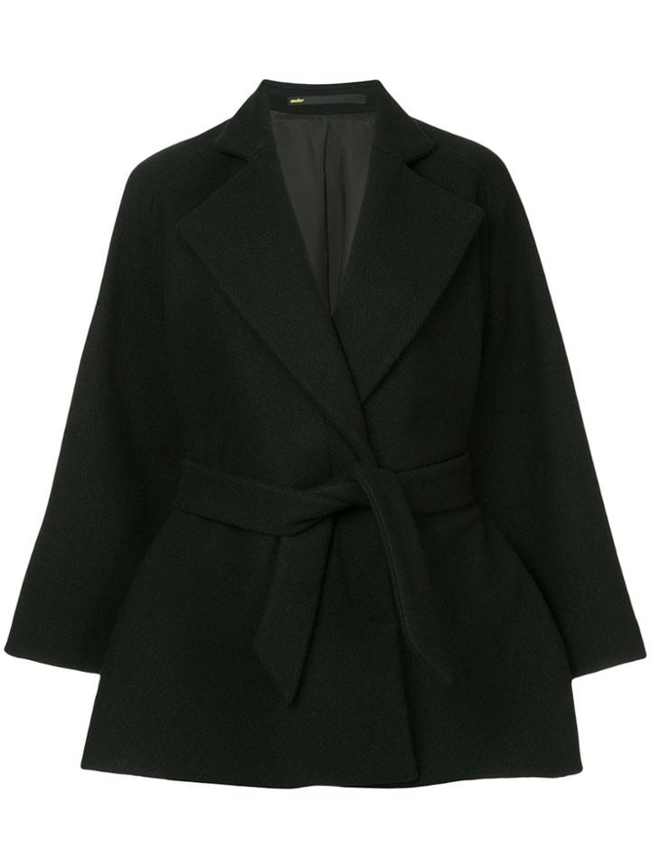 Muller Of Yoshiokubo Belted Flared Cape - Black