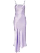 N Duo Asymmetric Slip Dress - Purple