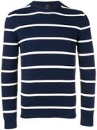 Mp Massimo Piombo Striped Fine Knit Sweater - Blue