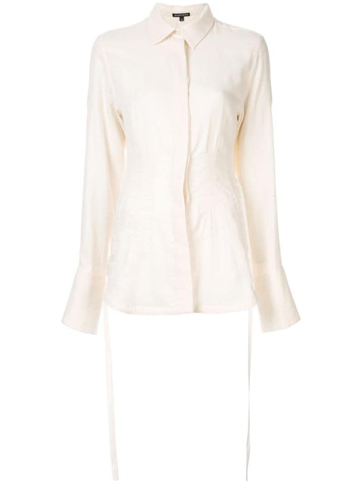 Ann Demeulemeester Long Sleeve Fitted Shirt - White