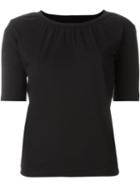 Mm6 Maison Margiela Open Back Gathered Neck T-shirt