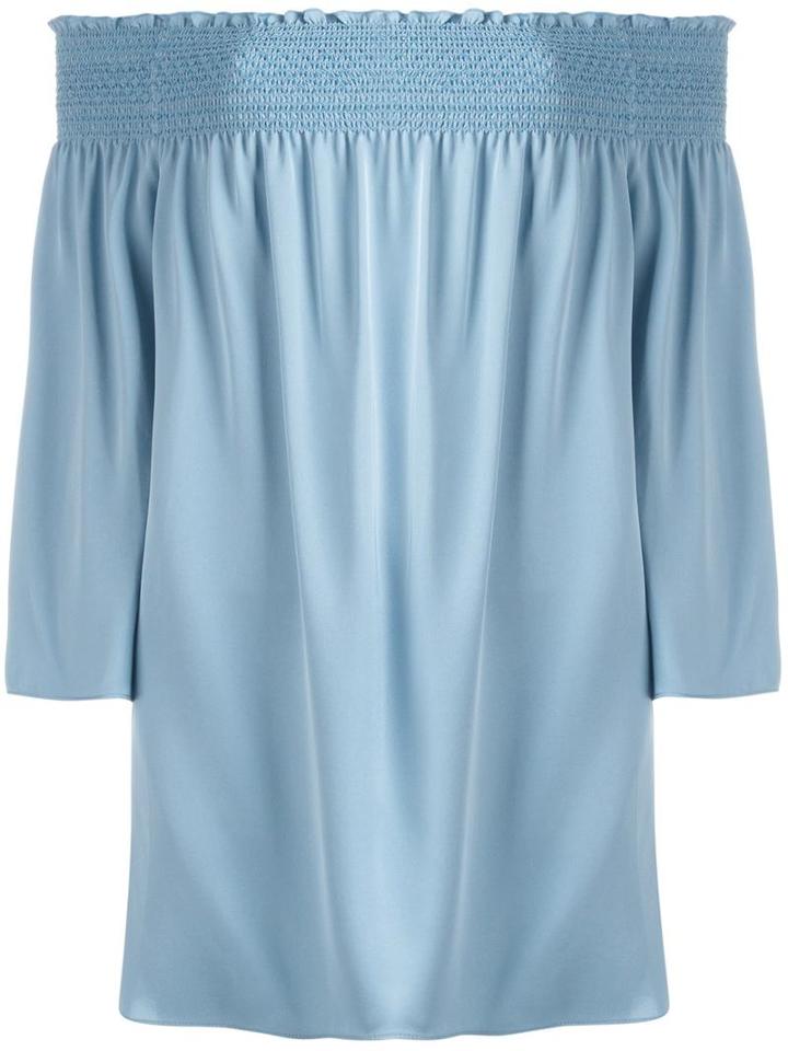 Theory Off-shoulder Blouse, Women's, Size: Xs, Blue, Silk