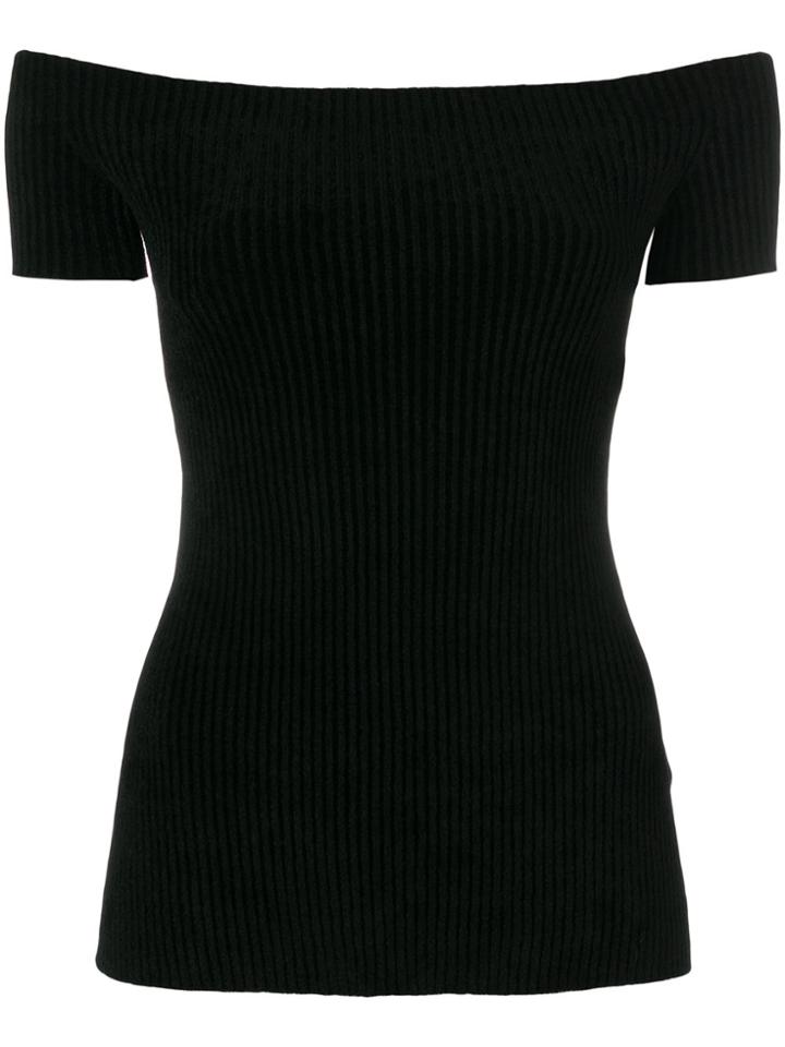 Helmut Lang Seamless Off The Shoulder Top - Black