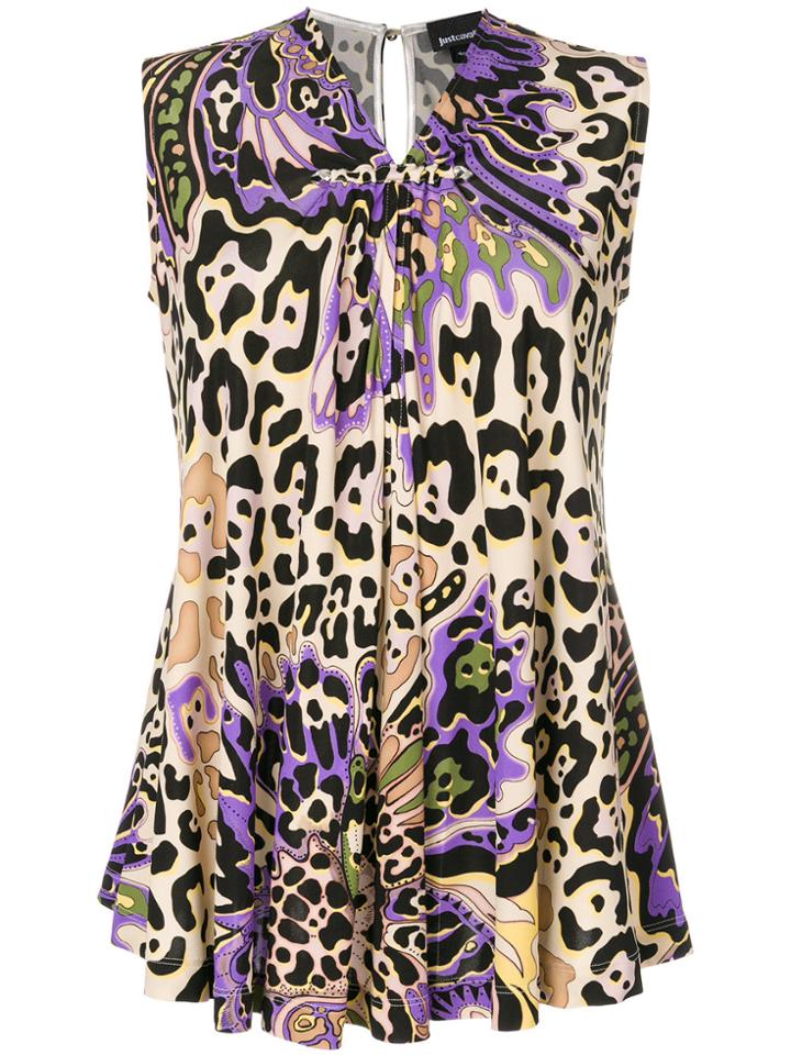 Just Cavalli V-neck Print Blouse - Multicolour