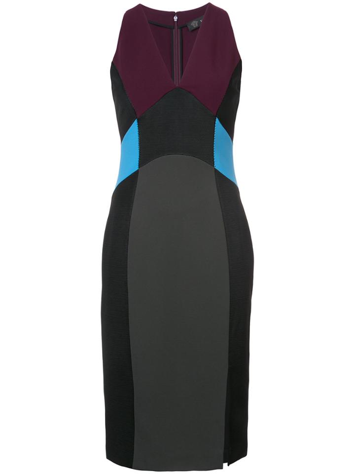Versace Contrast Panel Dress - Black