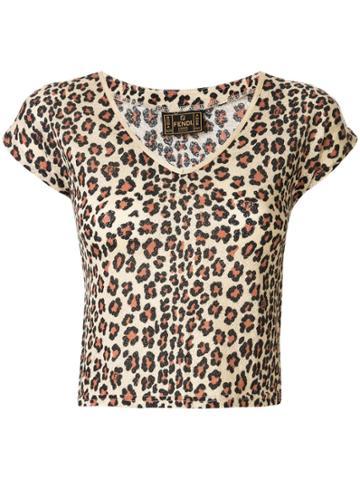 Fendi Pre-owned Leopard Print T-shirt - Brown