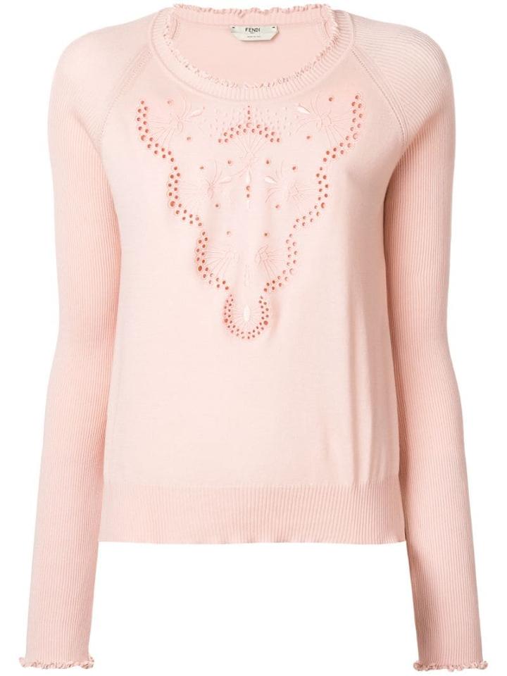 Fendi Embroidered Jumper - Neutrals