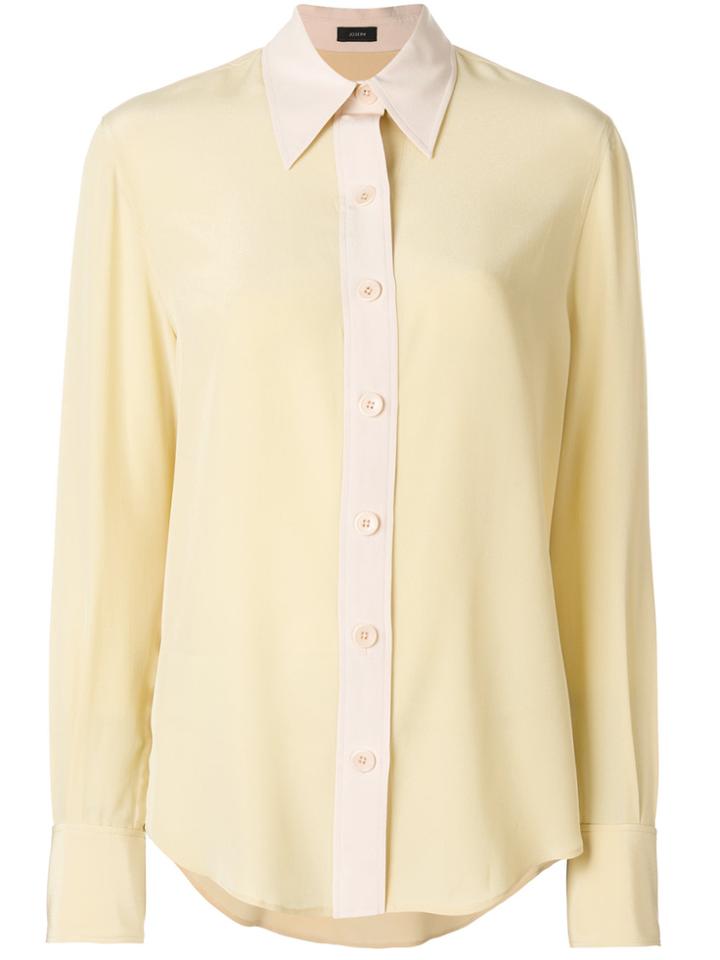 Joseph Contrast Collar Shirt - Nude & Neutrals