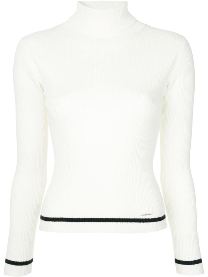 Loveless Ribbed Turtleneck Jumper - White