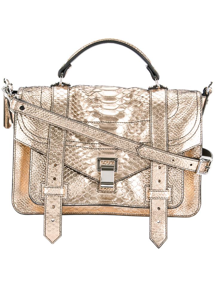 Proenza Schouler Ps11 Snake Effect Shoulder Bag - Metallic
