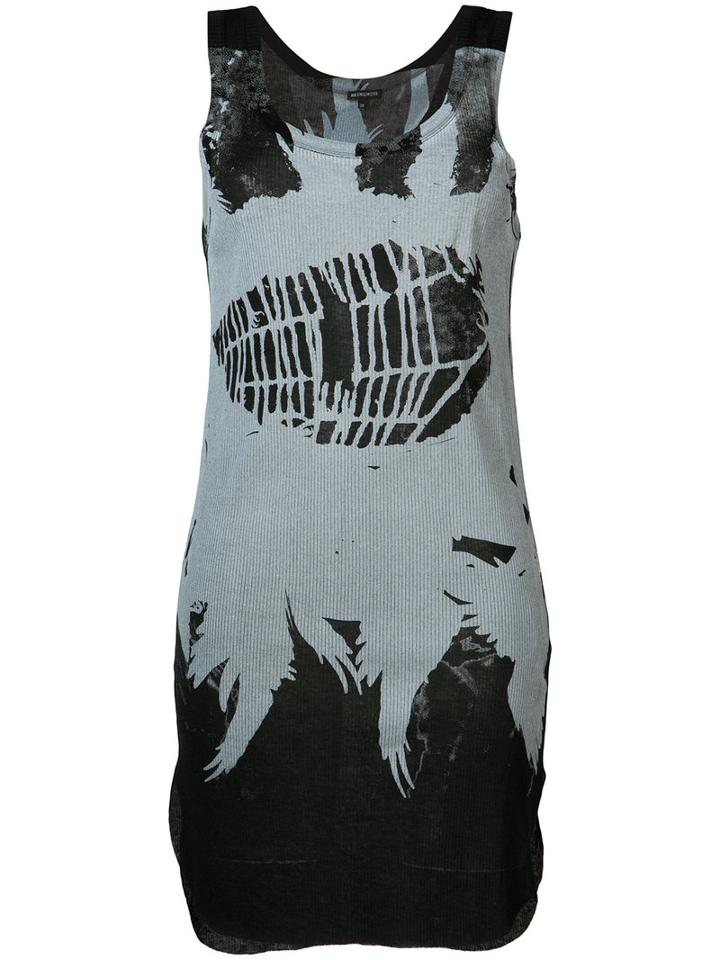 Ann Demeulemeester - Shiloh Top Web Print - Women - Cotton/lyocell - 40, Black, Cotton/lyocell