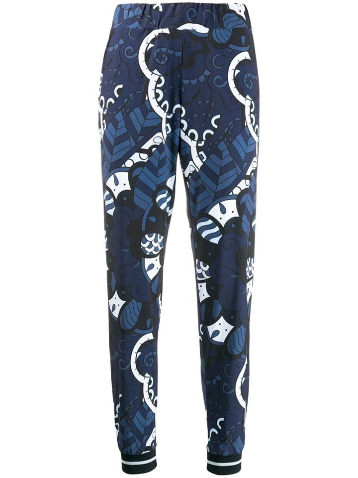 Rrd Floral Print Track Pants - Blue