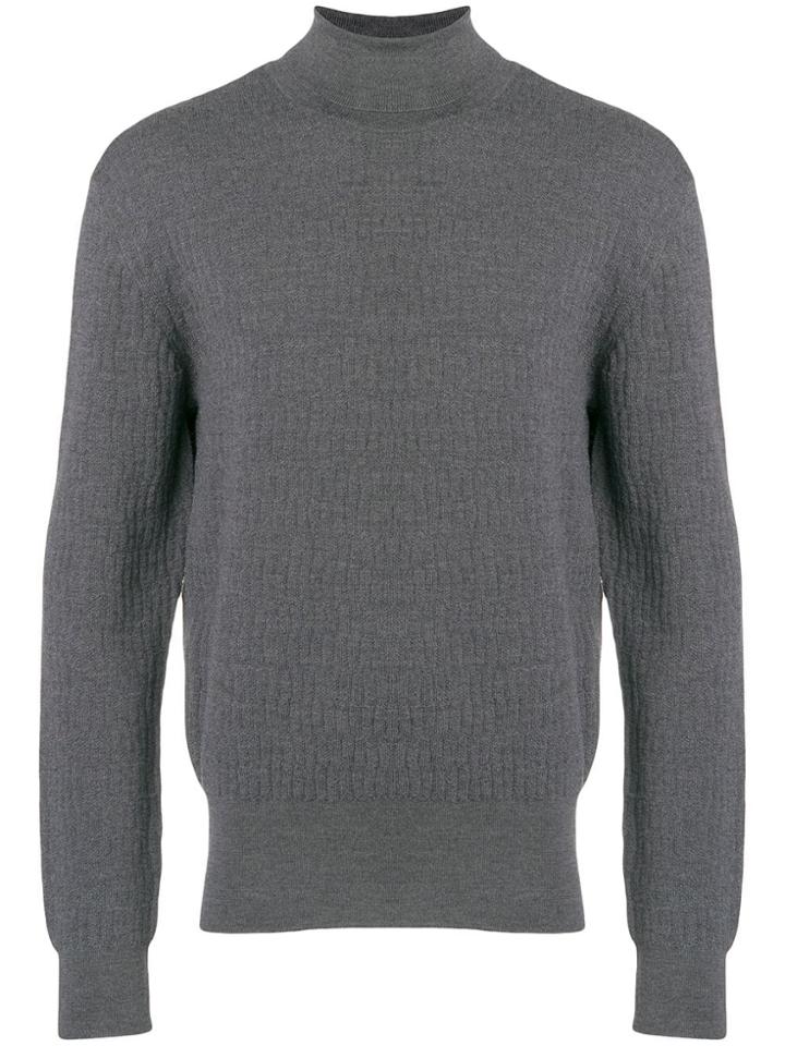 Falke High Neck Knit Sweater - Grey