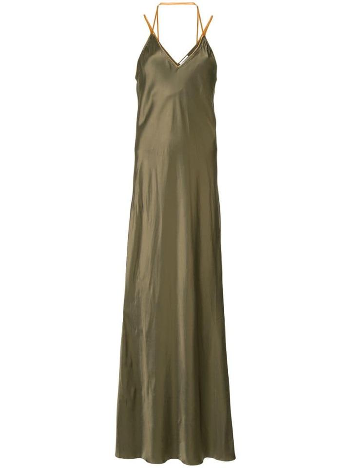 Helmut Lang Spaghetti Strap Dress - Green