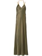 Helmut Lang Spaghetti Strap Dress - Green
