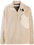 Off-white Logo Patch Panelled Sweater - Neutrals