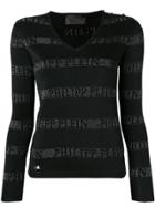 Philipp Plein Maglia V-neck Top - Black