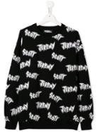 Jeremy Scott Junior Teen Logo Print Sweatshirt - Black