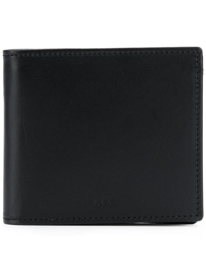 A.p.c. Logo Embossed Bi-fold Wallet - Black