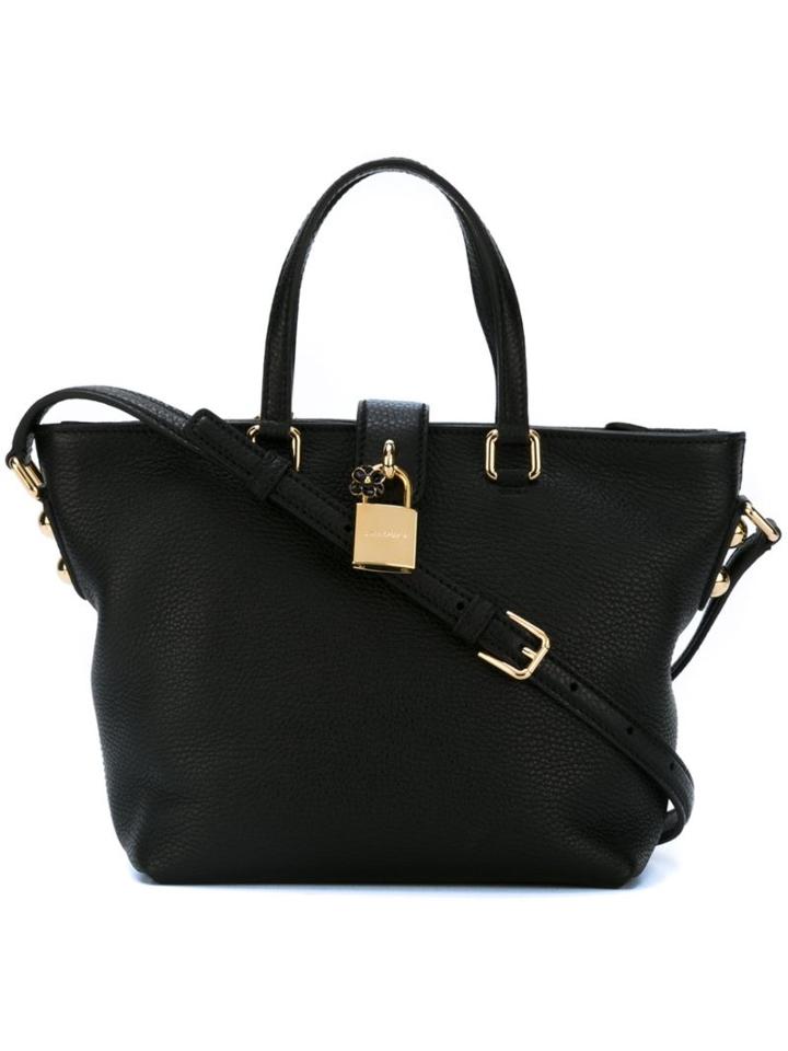 Dolce & Gabbana 'dolce' Shopper Tote, Women's, Black, Calf Leather