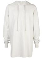 Rick Owens Line Embroidered Mid-length Hoodie - Neutrals