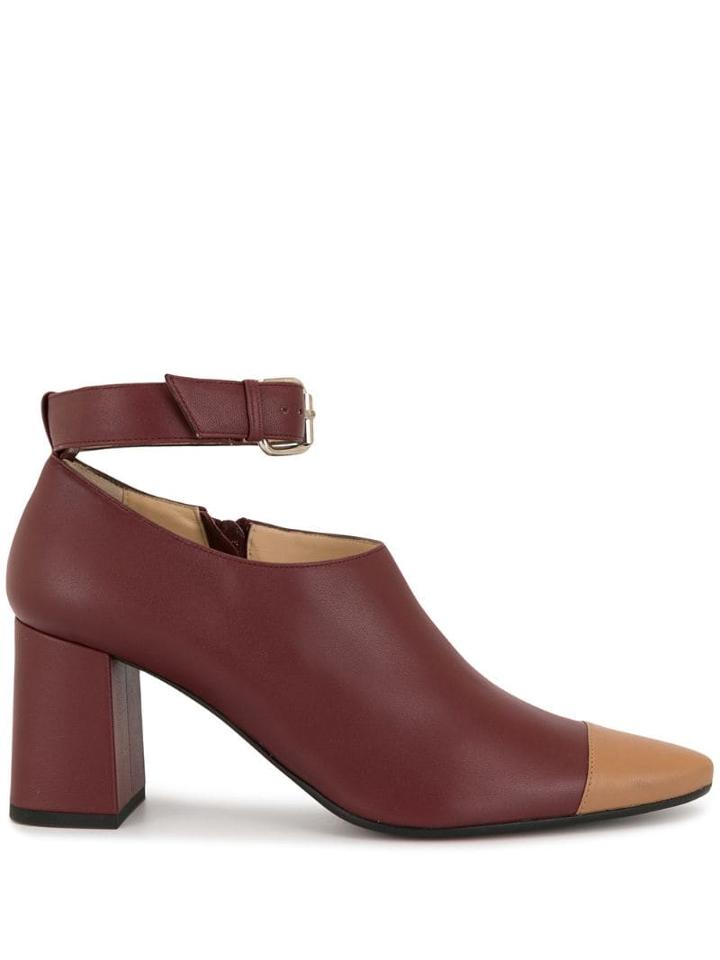 Ports 1961 Contrast Toe Cap Boots - Red