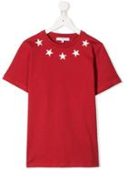 Givenchy Kids Star Print T-shirt - Red