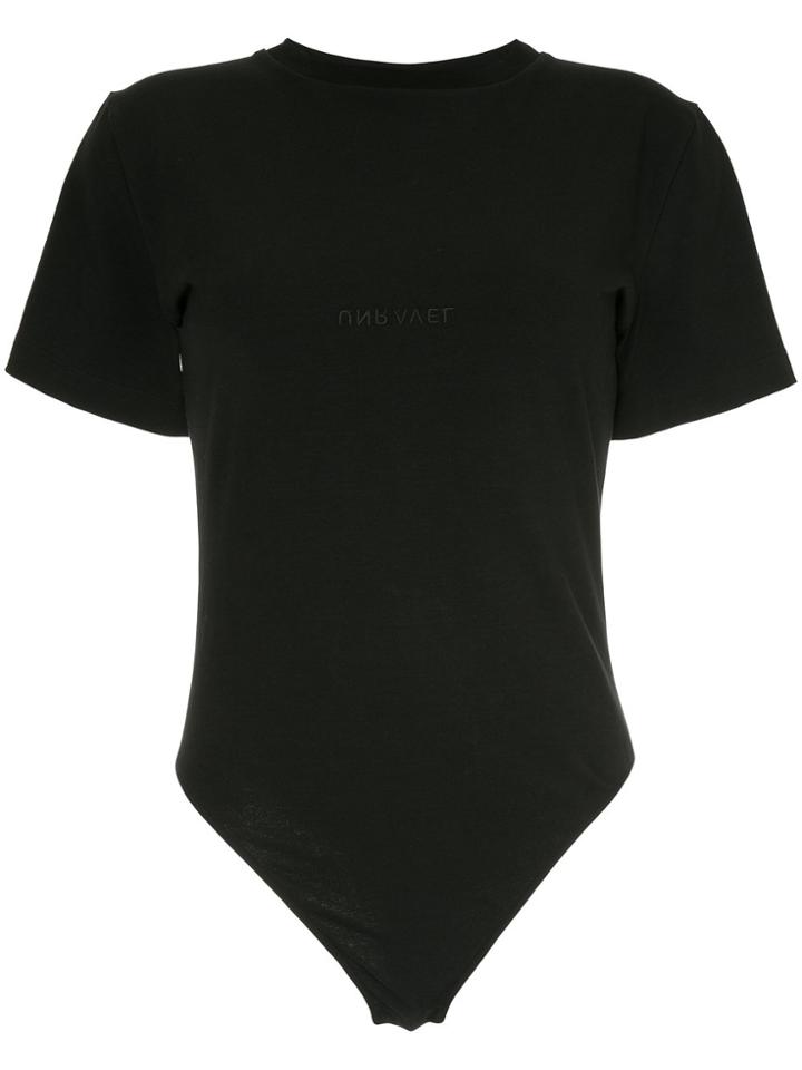Unravel Project Round Neck Bodysuit - Black