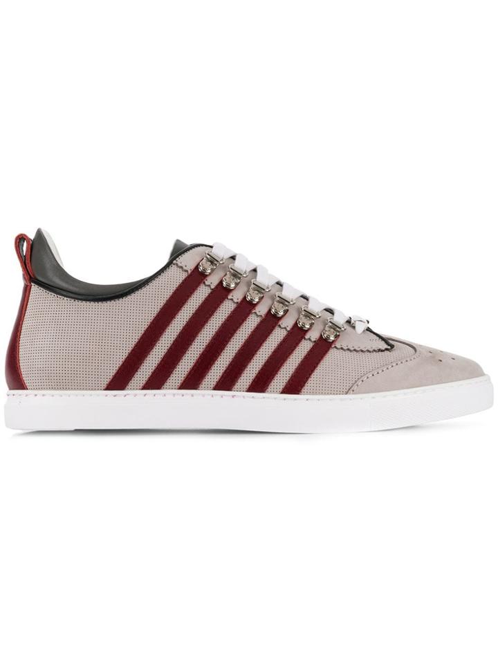 Dsquared2 Striped Low-top Sneakers - Grey