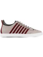 Dsquared2 Striped Low-top Sneakers - Grey