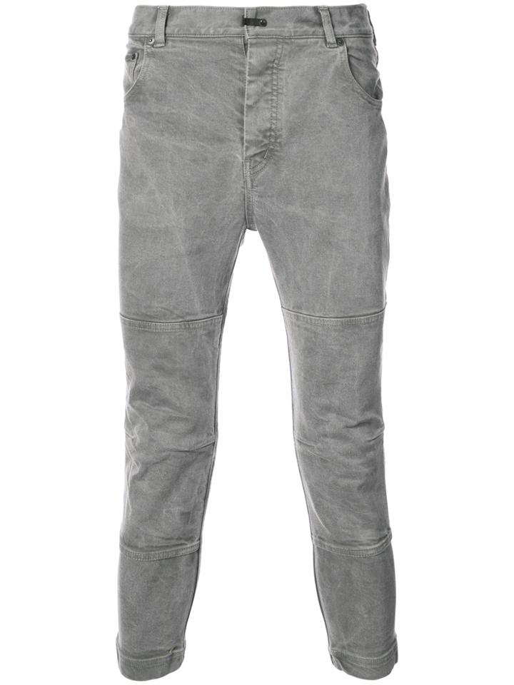 The Viridi-anne Cropped Panelled Trousers - Grey