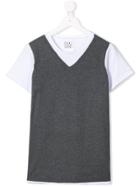 Douuod Kids Two Tone T-shirt - White