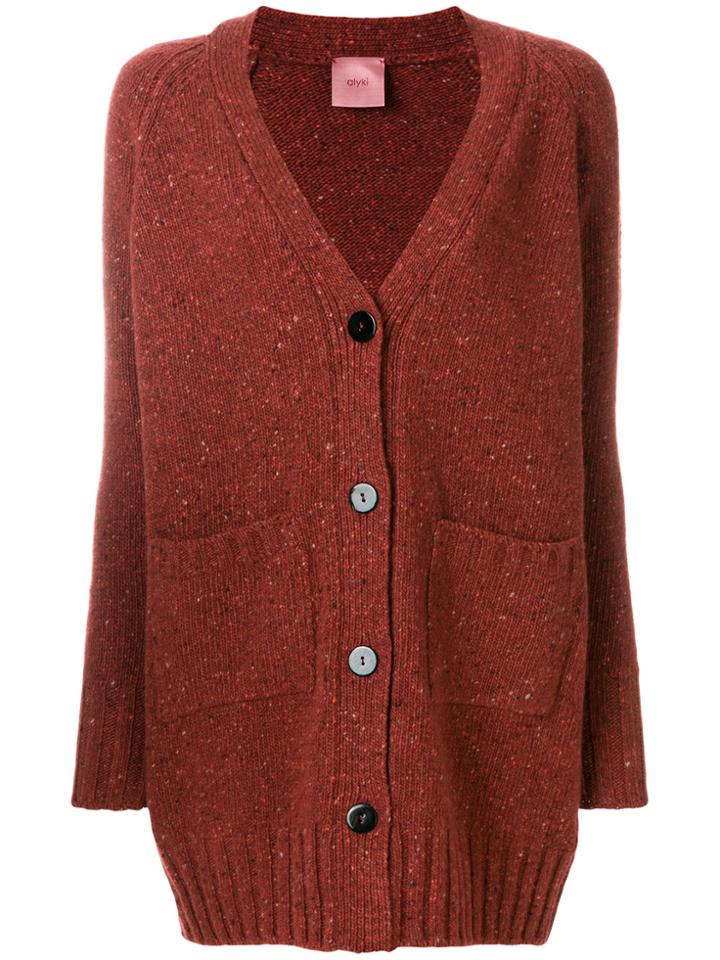 Alyki V-neck Cardigan - Yellow & Orange