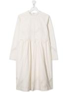 Bonpoint Lace Long-sleeve Dress - White