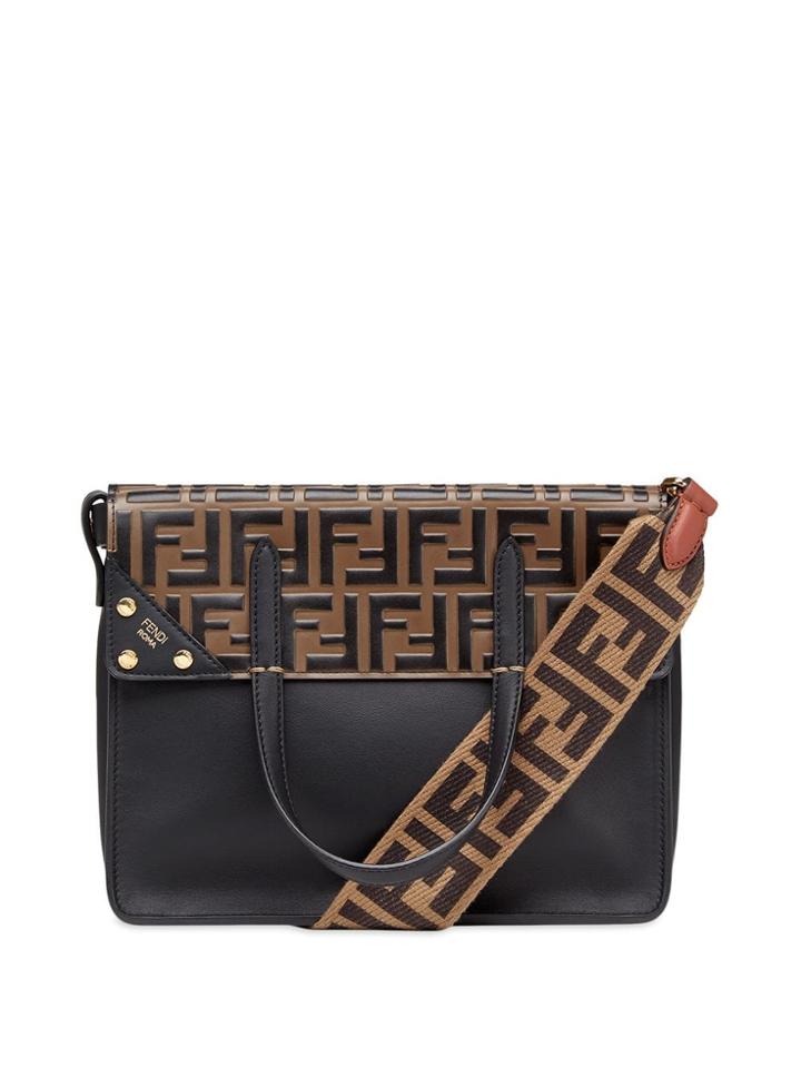 Fendi Fendi Flip Regular Shoulder Bag - Black
