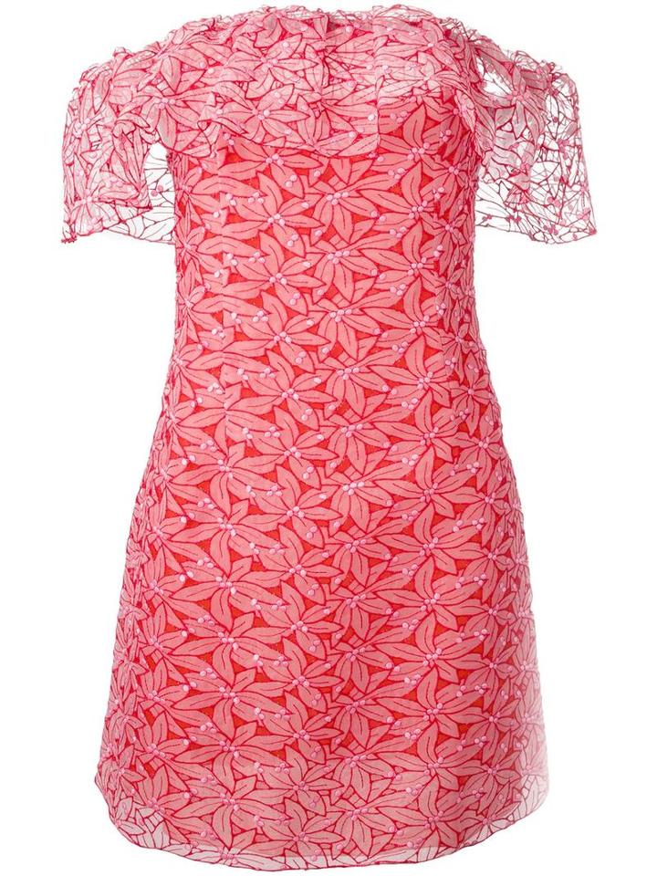 Giamba Strapless Mini Dress, Women's, Size: 42, Red, Cotton/polyester